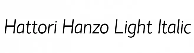 Hattori Hanzo Light Italic  baixar fontes gratis