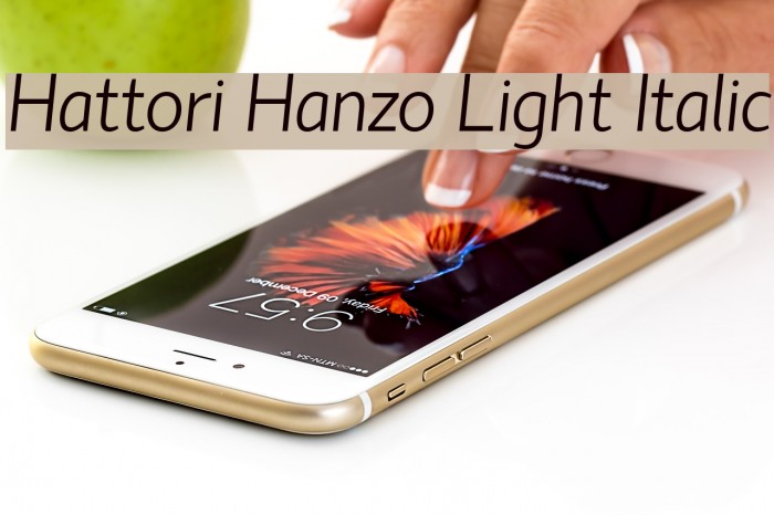 Hattori Hanzo Light Italic Font examples