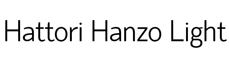 Hattori Hanzo Light Font