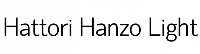 Hattori Hanzo Light  baixar fontes gratis
