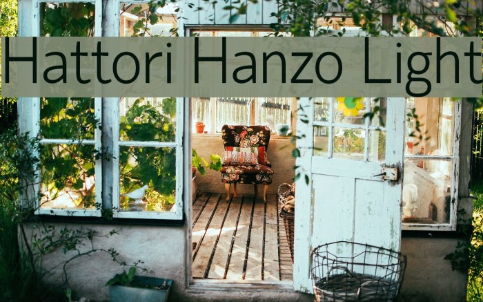 Hattori Hanzo Light Font examples