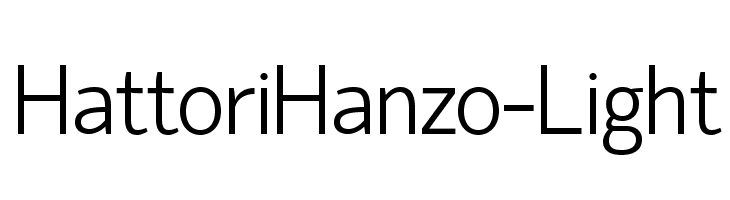 HattoriHanzo-Light Font