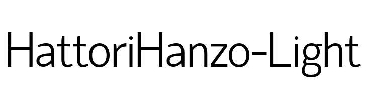 HattoriHanzo-Light  Free Fonts Download