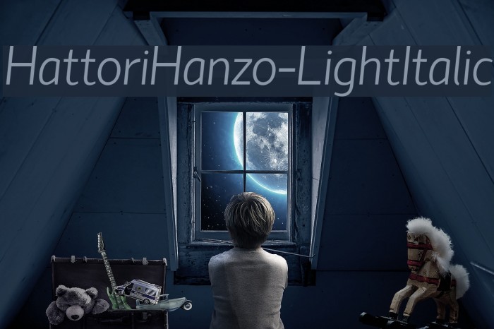 HattoriHanzo-LightItalic Font examples