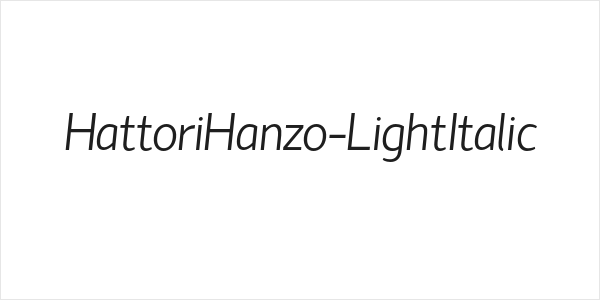 HattoriHanzo-LightItalic Logo