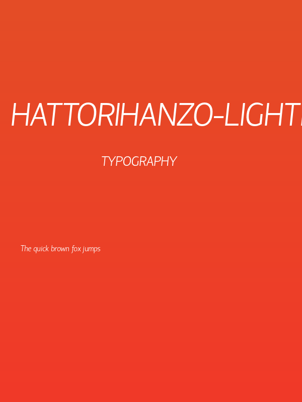 HattoriHanzo-LightItalic Poster