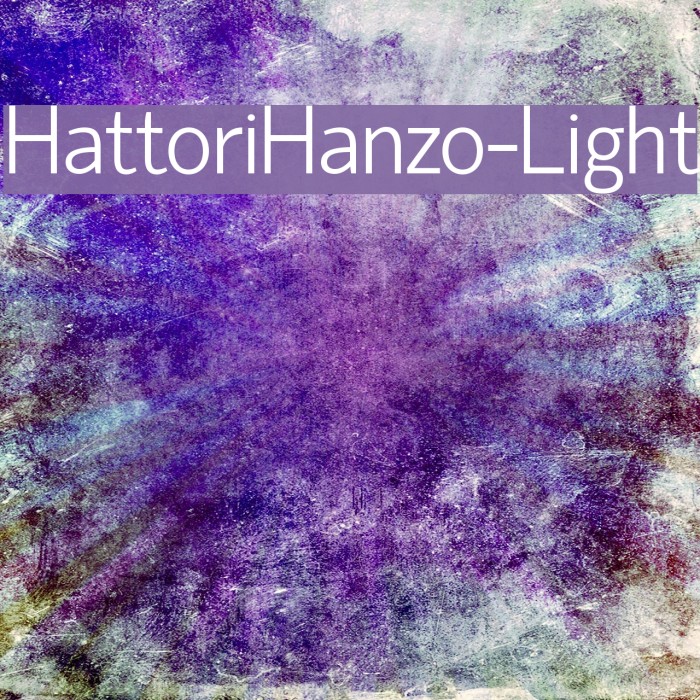 HattoriHanzo-Light Font examples