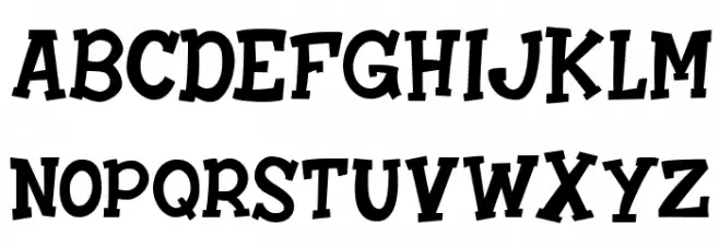 Hattrick Regular Schriftart Groß