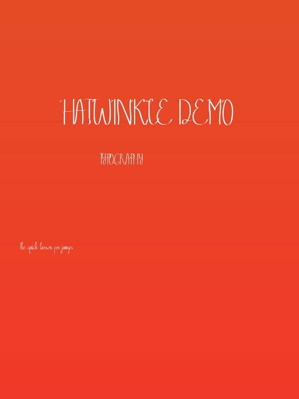 Hatwinkle Demo Poster
