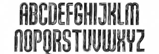 Haudrey Regular Caratteri MAIUSCOLE