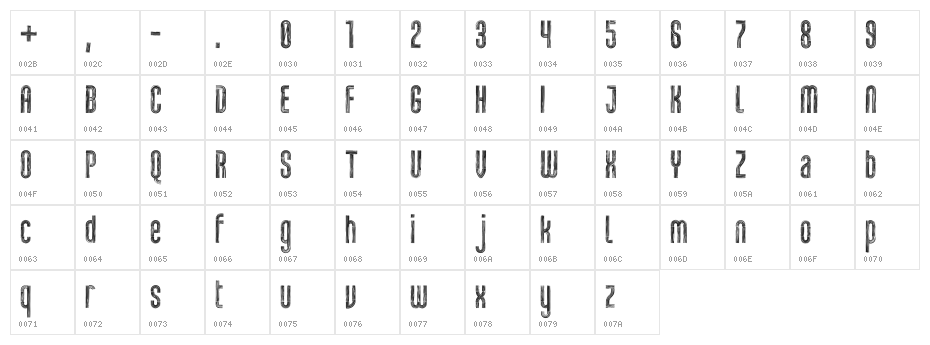 Haudrey Regular Character Map