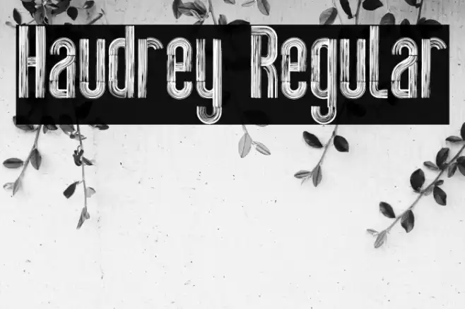 Haudrey Regular Caratteri examples