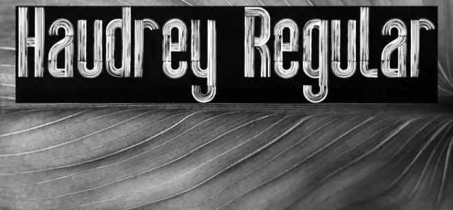Haudrey Regular Caratteri examples