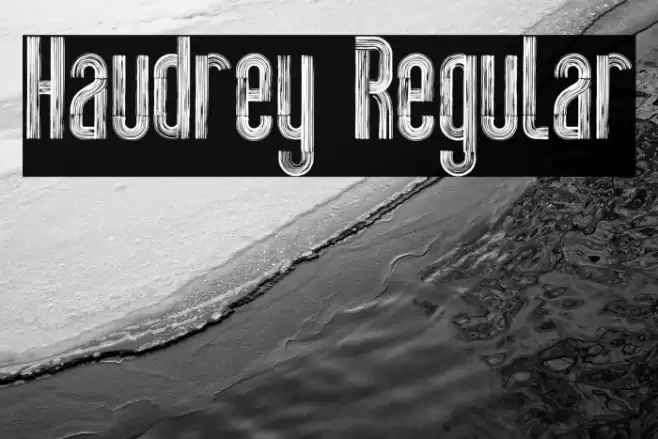 Haudrey Regular Caratteri examples
