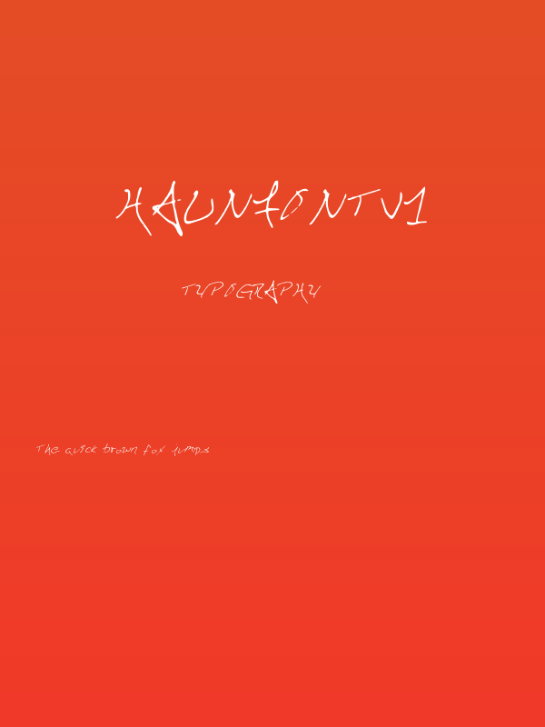 HaunFontV1 Poster