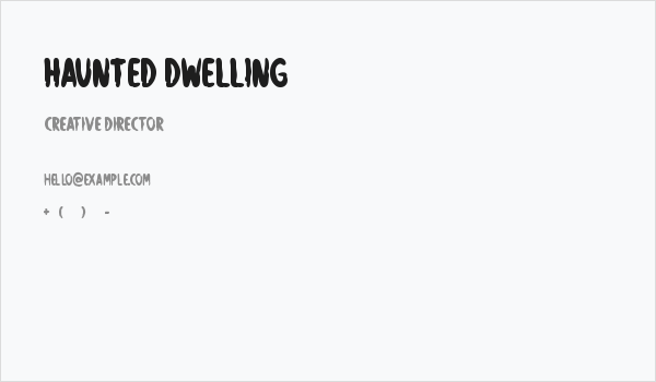 Haunted Dwelling Business Card
