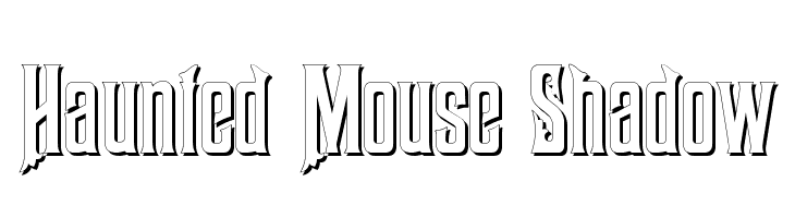 Haunted Mouse Shadow Font