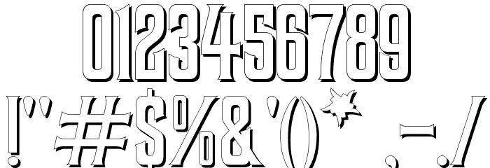 Haunted Mouse Shadow Font OTHER CHARS