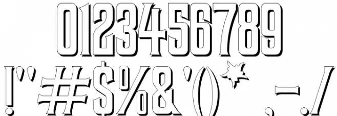 Haunted Mouse Shadow Font OTHER CHARS