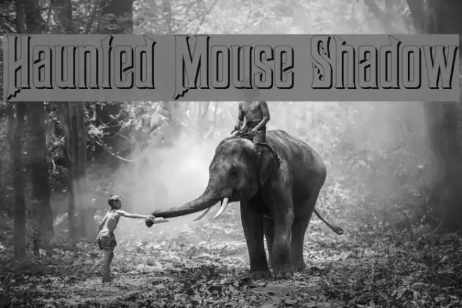 Haunted Mouse Shadow Font examples