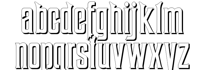 Haunted Mouse Shadow Font LOWERCASE