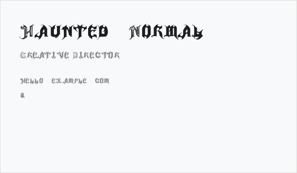 Haunted-Normal Business Card