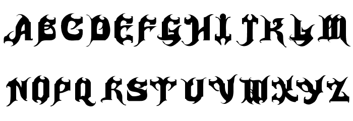 Haunted-Normal Font LOWERCASE