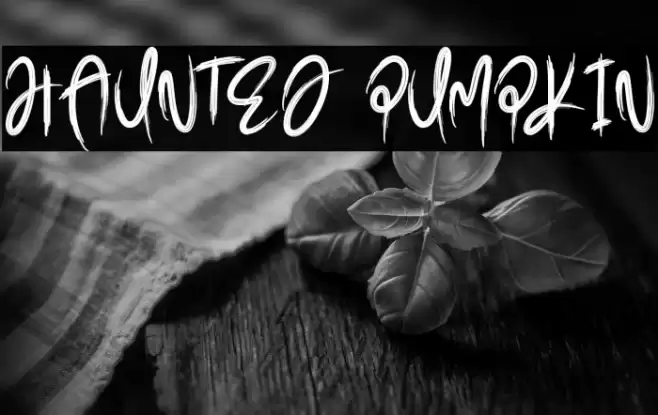 Haunted Pumpkin फ़ॉन्ट examples