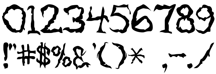Haunted Regular Font OTHER CHARS