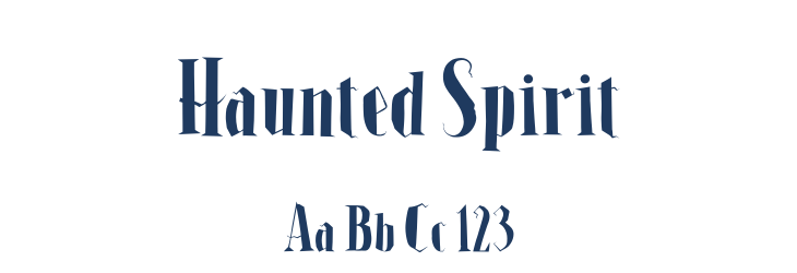 Haunted Spirit Font Preview