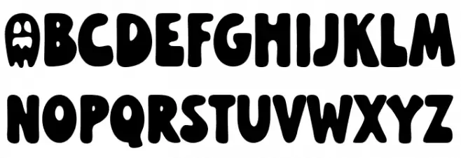 Haunted Sunday フォント 大文字