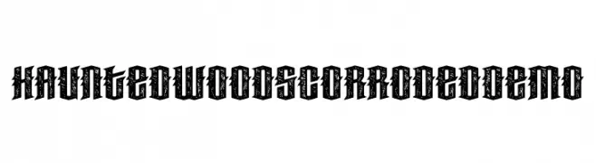 Haunted Woods Corroded Demo  Frei Schriftart Herunterladen