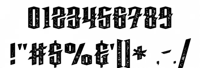 Haunted Woods Corroded Demo Font OTHER CHARS