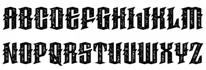 Haunted Woods Corroded Demo फ़ॉन्ट अपरकेस