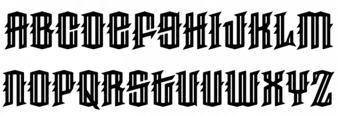 Haunted Woods Inline Demo Schriftart Kleinbuchstaben