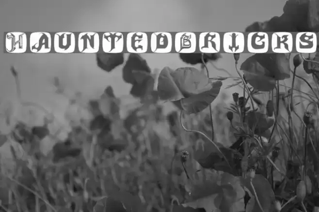 HauntedBricks Font examples