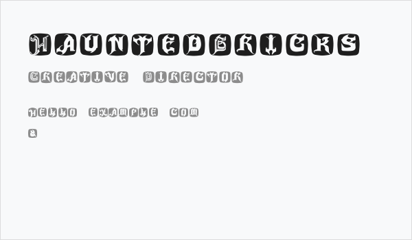 HauntedBricks Business Card