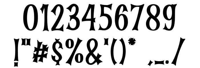 HauntedNightRegular Font OTHER CHARS