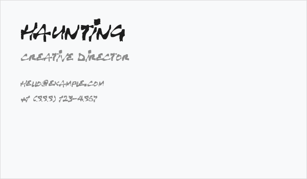 Haunting Business Card