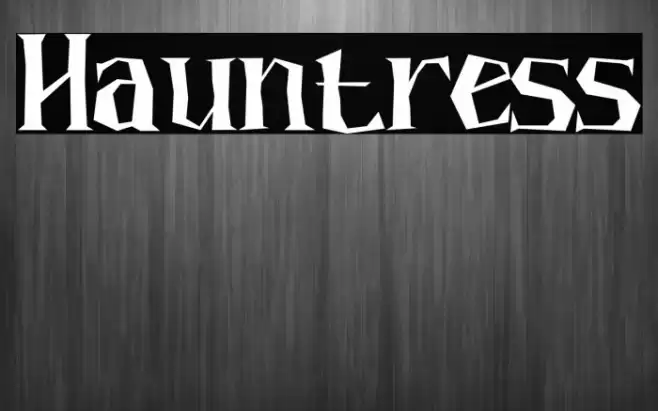Hauntress Font examples