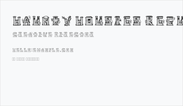 Haunty Housies Regular Business Card