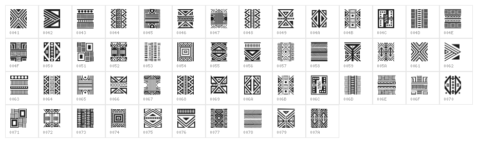 HausEthnikDingbats-Regular Character Map