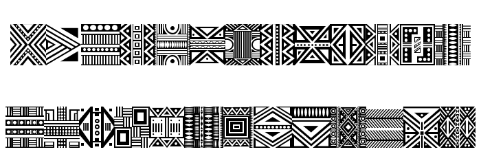 HausEthnikDingbats-Regular Font LOWERCASE