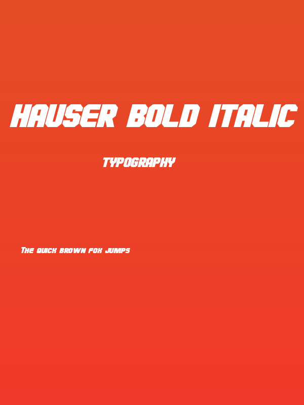 Hauser Bold Italic Poster