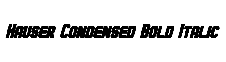 Hauser Condensed Bold Italic  Free Fonts Download