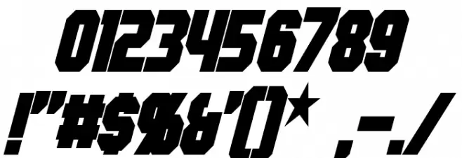 Hauser Condensed Bold Italic Font OTHER CHARS