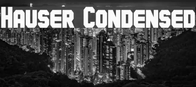 Hauser Condensed Font examples