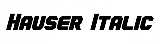 Hauser Italic  Скачать бесплатные шрифты