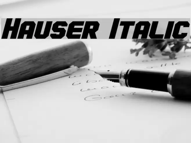 Hauser Italic フォント examples