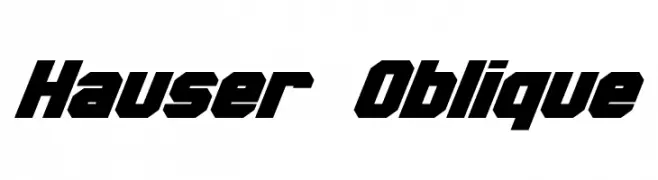 Hauser Oblique  Fuentes Gratis Descargar